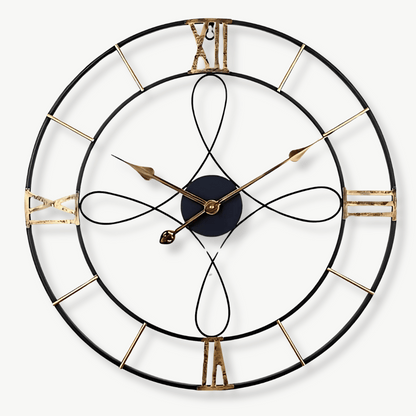 Horloge en Fer Forgé Noir et Or
